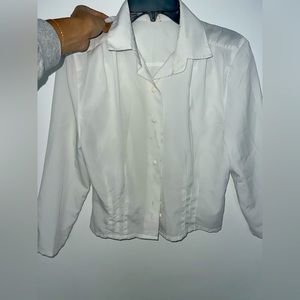 Cropped Vintage White button down